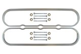 ICT Billet Valve Cover Spacers 551641-5 and Adapters, Centerbolt Mounting, 0.500 in. Thickness, Aluminum, Natural, Chevy, Small Block LS, Pair thumbnail 1