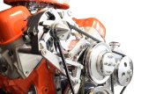 ICT Billet Alternator Brackets 551663 Brackets, Passenger Side, Aluminum, Natural, Chevy, Big Block, Kit thumbnail 1