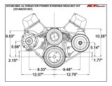 ICT Billet Alternator Brackets 551496 Bracket, Upper/Lower Bracket, Aluminum, Natural, Cylinder Head Mount, Passenger Side, Long Water Pump, Chevy, Big Block, Kit thumbnail 7
