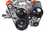 ICT Billet Alternator/Power Steering Bracket Kits 551669-2 Alternator and Power Brackets Kits, Aluminum, Natural, Driver Side, Long Water Pump Style, Chevy, Small Block LS, Kit thumbnail 4