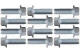ICT Billet Exhaust Manifold Bolts 551696 Hardware, Grade 10.9 Bolts, M8-1.25 Threads with 25mm Length, Steel, Zinc Plated, Chevy, GMC, Small Block LS, Set of 12 thumbnail 1