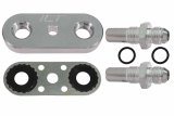 ICT Billet Transmission Line Adapters 551121-6AN Adatper Fittings, Male AN O-Ring, -6 AN, Male AN, -6 AN, Aluminum, Natural, 6L80E, 6L90E, 8L90E, Each thumbnail 1