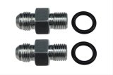 ICT Billet Transmission Line Adapters 551114 Fittings, Adapters, Aluminum, Natural, -6 AN Male Threads, 1/4 in. NPSM Male, O-Rings, Pair thumbnail 2