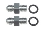 ICT Billet Transmission Line Adapters 551114 Fittings, Adapters, Aluminum, Natural, -6 AN Male Threads, 1/4 in. NPSM Male, O-Rings, Pair thumbnail 3