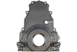 ICT Billet Turbo LS Timing Covers 551595 Engine Timng Cover, 1-Piece, Aluminum, Natural, -10 AN Oil Dain Return Fittings. Chevy, LS, Each thumbnail 2