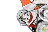 ICT Billet Alternator Brackets 551672X Bracket, Upper/Lower Bracket, Aluminum, Natural, Water Pump Mount, Passenger Side Lower Mount, Long Pump, SBC, Kit thumbnail 3