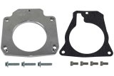 ICT Billet Throttle Body Adapters 551567 Adapter, Aluminum, Natural, 75mm Bore Size, Chevy, LS, 4-Bolt Intake to 3-Bolt Body, Each thumbnail 2