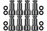 ICT Billet Fuel Injector Spacers 551348 Spacers, 1.050 in. Thickness, Aluminum, Buick, Cadillac, Chevrolet, GMC, Hummer, Isuzu, Pontiac, Small Block LS, Set of 8 thumbnail 1