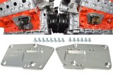 ICT Billet Motor Mount Adapters 551363X Mounts and Inserts, Adapters, Plate Style, Bolt-in, Aluminum, Natural, Chevy Gen V LT1, Kit thumbnail 5