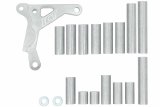 ICT Billet Iron Block Accessory Support Brackets 551921-LS01 Alternator Bracket Component, Bracket, Extension Arm Type, Aluminum, Chevrolet, Small LS, Each thumbnail 6