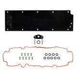 ICT Billet Lifter Valley Plates 551606LS-B Pan Cover Plate LS Gen 4 O-ringed for DOD Delete w/ Oil Sensor Port Black thumbnail 6