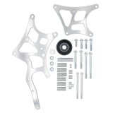 ICT Billet Alternator and Power Steering Bracket Kits 551519XL-3 LS Truck Kit Driver Side with Extra Clearance thumbnail 8
