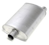 Hedman Turbo Steel 2.5 Inch Muffler 25580 Muffler, Turbo, 2 1/2 in. Inlet/2 1/2 in. Outlet, Steel, Galvanized, Each thumbnail 2