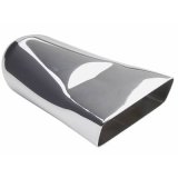 Hedman Hot Tips Chrome Rectangular, 2.25 Inch Exhaust Tip 17150 Tip, Steel, Chrome, Rectangle, Straight, Non-Rolled Edge, in. Inlet, 3.00 in. Outlet, 9 in. Long thumbnail 2