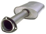 Hedman Turbo Hedder Steel 3 Inch Muffler 25660 Muffler, Header, in. Reducer, 3-Bolt/2 1/4 in. Inlet/2 1/4 in. Outlet, Steel, Galvanized, Each thumbnail 2