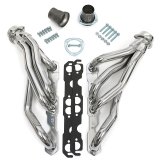 Hedman Street Headers 68606 Headers, Street, Mid-Length, Steel, Polished Silver Ceramic Coated, Chevy Small Block, Pair thumbnail 4