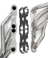 Hedman Street Headers 68606 Headers, Street, Mid-Length, Steel, Polished Silver Ceramic Coated, Chevy Small Block, Pair thumbnail 5