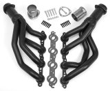 Hedman Specialty and Engine Swap Headers 68713 Headers, Mid-Length, Steel, Black Ceramic Coated, LS Swap, Chevy, Pair thumbnail 1