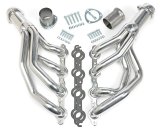 Hedman Hot Rodz Engine Swap Headers 68716 Headers, Swap, Mid-Length, Steel, Silver Ceramic Coated, Chevy, Pontiac, Pair thumbnail 2