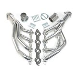 Hedman Hot Rodz Engine Swap Headers 68716 Headers, Swap, Mid-Length, Steel, Silver Ceramic Coated, Chevy, Pontiac, Pair thumbnail 9