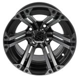 ITP SS212 Black Machined Alloy Wheels 12x7 Wheel, SS212, Aluminum, Machined, Accents, 12 in. x 7.0 in., 4 x 110mm Bolt Circle, 2.00 in. Backspace, Each thumbnail 2
