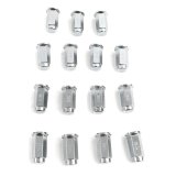 ITP Lug Nuts ALUG11BX Nuts, Flange Seat, 3/8-24 RH in. Thread Size, Steel, Chrome, Set of 16 thumbnail 1