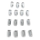 ITP Lug Nuts ALUG11BX Nuts, Flange Seat, 3/8-24 RH in. Thread Size, Steel, Chrome, Set of 16 thumbnail 4