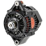 Powermaster Race Alternators 8146 Alternator, DENSO Style Prepped, Internal Regulator, 150 Amp, Black, Race, Each thumbnail 1