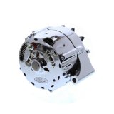 Powermaster Race Alternators 8-37140 Alternator, Internal Regulator, 150 Amp, Chrome Plated, Ford, Mercury, Jeep, Each thumbnail 1