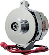 Powermaster Race Alternators 8-37140 Alternator, Internal Regulator, 150 Amp, Chrome Plated, Ford, Mercury, Jeep, Each thumbnail 9