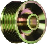 Powermaster Serpentine Alternator Pulleys 108 Pulley, Alternator, Overdrive, Serpentine, 8-Groove x 2.28 in. Diameter, .669 in. Bore, Universal, Each thumbnail 2