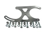 Powermaster Alternator Brackets 410 Bracket, Billet Aluminum, Polished, Differential Mount, Ford 9 in., Kit thumbnail 1