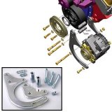 Powermaster Alternator Brackets 897 Bracket, Aluminum, Satin, Engine Block Front Mount, Short Water Pump, Chevy, Big Block, Each thumbnail 3