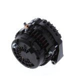Powermaster High-Amp Alternators 58237 Alternator, High-Amp, GM AD244 Case, 220 amps, 12 V, Serpentine Pulley, Offset Mount, Black Powdercoat, Internal Regulator, Chevrolet, GMC, Each thumbnail 3