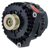 Powermaster High-Amp Alternators 58237 Alternator, High-Amp, GM AD244 Case, 220 amps, 12 V, Serpentine Pulley, Offset Mount, Black Powdercoat, Internal Regulator, Chevrolet, GMC, Each thumbnail 4