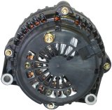 Powermaster High-Amp Alternators 58237 Alternator, High-Amp, GM AD244 Case, 220 amps, 12 V, Serpentine Pulley, Offset Mount, Black Powdercoat, Internal Regulator, Chevrolet, GMC, Each thumbnail 6