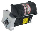 Powermaster Mastertorque Starters 9609 Starters, Mastertorque, Mini Denso, Standard Rotation, Black Powdercoated, Billet Aluminum Mounting Block, Chevy, Small Block, Each thumbnail 1
