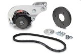 Powermaster Alternator Brackets 8-895-1 Alternator-Bracket Kit With 75A Black Hardcoat Anodized V grv Pulleys Low Mount for Chevy Big Block Mounts on Either Side thumbnail 2
