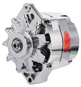 Powermaster Street Alternators 17294 Alternator, Internal Regulator, 100 Amp, Chrome Plated, Buick, Oldsmobile, Pontiac, Chevy, GMC, Each thumbnail 3