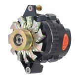 Powermaster Street Alternators 578026 Alternator, Alternator, GM CS130 Case Style, 16V, 140 amps, Satin Black, Serpentine Pulley, Each thumbnail 4