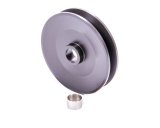 Powermaster V-Belt Alternator Pulleys 182 Pulley, V-Belt, 1-Groove, Aluminum, Clear Anodized, .669 in. Bore, Bolt-On, Universal, Each thumbnail 2