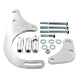 Powermaster Alternator Brackets 896 Bracket, Billet Aluminum, Polished, Upper and Lower Brackets, Chevy Small Block, Kit thumbnail 2