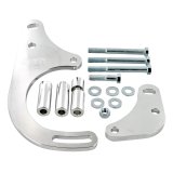 Powermaster Alternator Brackets 896 Bracket, Billet Aluminum, Polished, Upper and Lower Brackets, Chevy Small Block, Kit thumbnail 3
