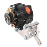 Powermaster XS Volt Drag Race Alternator Kits 2530615 Alternator, Adjustable Internal Regulator, 100 Amp, Snug Mount, Black, Chevy, Big Block, V8, Kit thumbnail 3