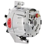 Powermaster Street Alternators 8-37141 Alternator, Internal Regulator, 150 Amp, V-Belt Pulley, Chrome Plated, Ford, Lincoln, Mercury, Each thumbnail 5