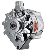 Powermaster Street Alternators 8-37141 Alternator, Internal Regulator, 150 Amp, V-Belt Pulley, Chrome Plated, Ford, Lincoln, Mercury, Each thumbnail 8