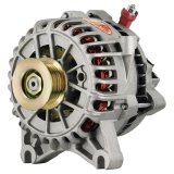 Powermaster High-Amp Alternators 47795 Alternator, Internal Regulator, Serpentine Belt Pulley, 200 Amp, 6G, Natural, Ford, Lincoln, Mercury, Each thumbnail 4
