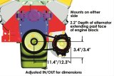 Powermaster Alternator Brackets 775 Bracket, Billet Aluminum, Engine Block Front Mount, Chevy, Big Block, Kit thumbnail 3