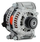 Powermaster High-Amp Alternators 41576 Alternator, High-Amp, 245 amp, 12 V, Serpentine, Natural Finish, Denso Case, Internal Regulator, Mopar, Hemi, Each thumbnail 2