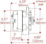 Powermaster Retro Alternators 7127 Alternator, Internal Regulator, 85 Amp, Natural, Buick, Oldsmobile, Pontiac, Chevy, GMC, Each thumbnail 5